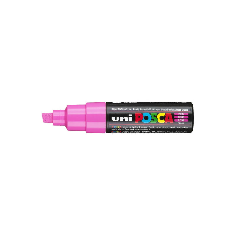 POSCA acrylmarker - beitelpunt PC-8K - 8 mm - roze