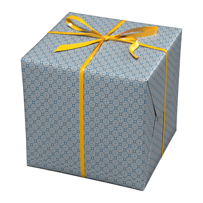 Cadeaupapier - 10 meter - blauw patroon