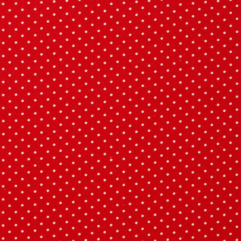 Stof katoen - 50x70 cm - rood gestipt