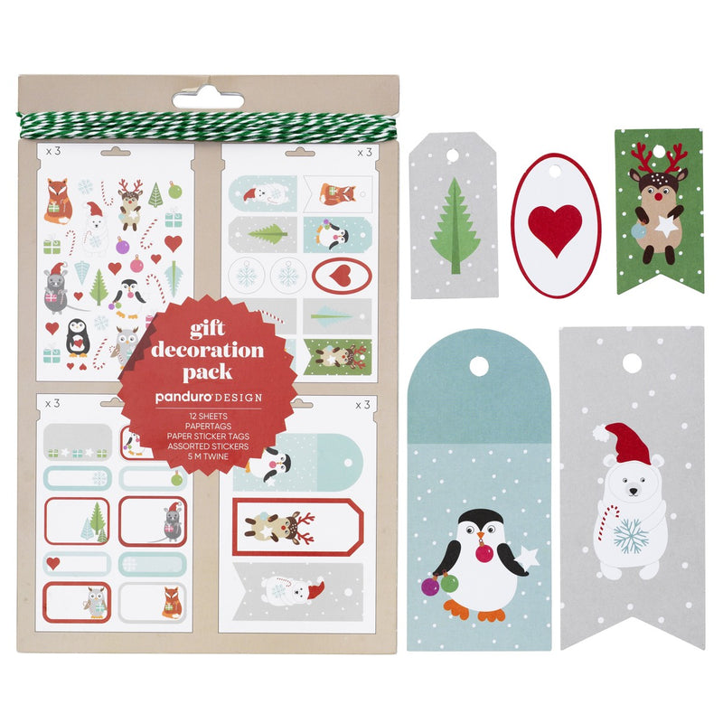Set cadeau accessoires - labels en stickers - Kerst