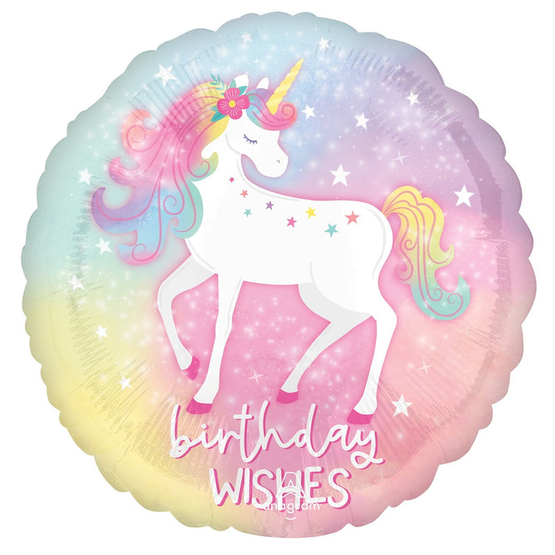 Folieballon - 45 cm - birthday unicorn