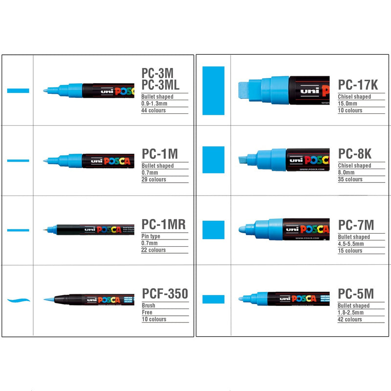 POSCA acrylmarker - medium PC-5M - 1,8-2,5 mm - groen