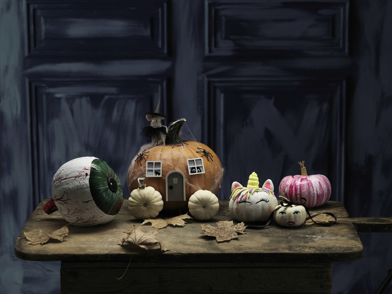 Halloween pompoenen 12 stuks