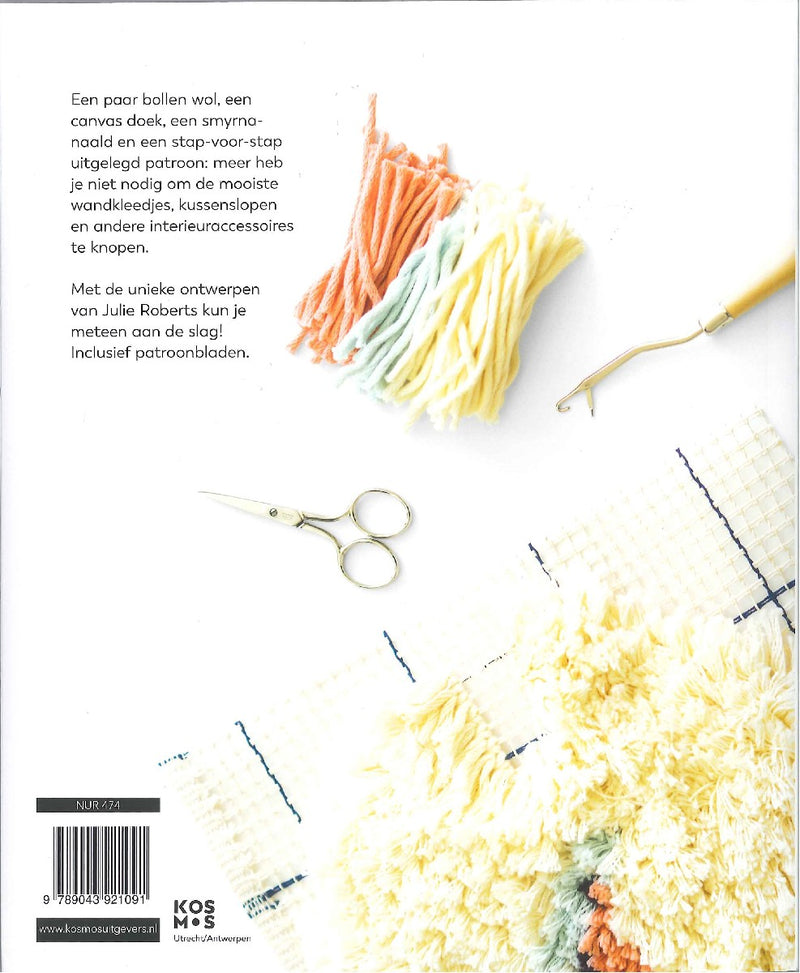 Boek Smyrna, knopen, latchhooking.
