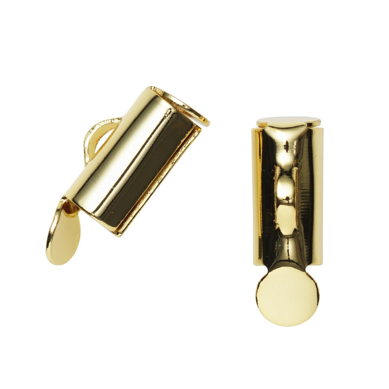 Eindkapje - 9K verguld - 10 mm - 2 stuks