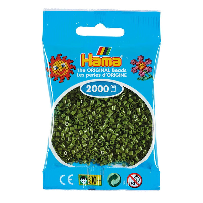 Hama Mini - strijkkralen - 2000 stuks - olive green 84