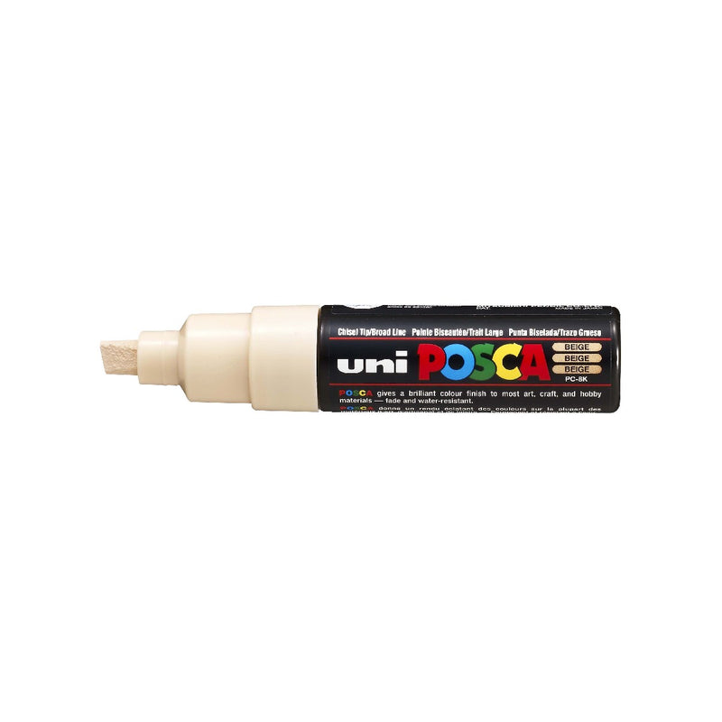 POSCA acrylmarker - beitelpunt PC-8K - 8 mm - beige