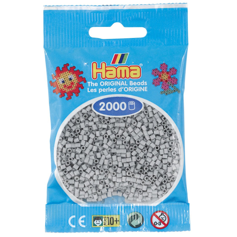 Hama Mini - strijkkralen - 2000 stuks - light grey 70
