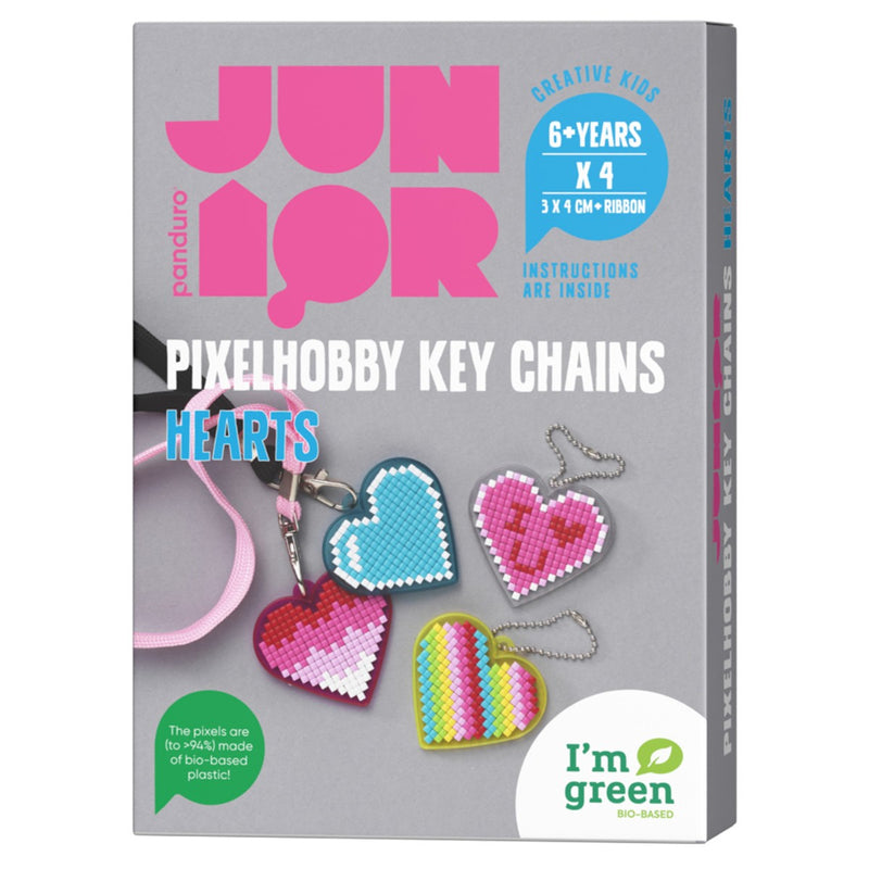 Panduro Junior DIY kit - Pixel sleutelhangers - Hearts