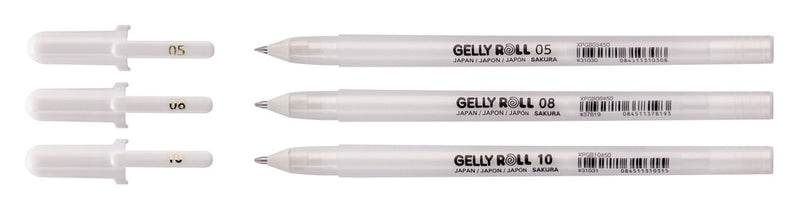 Sakura Gelly Roll set - 05, 08 & 10 wit - 3 stuks