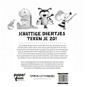 Boek - Paperfuel - Schattige diertjes teken je zo!