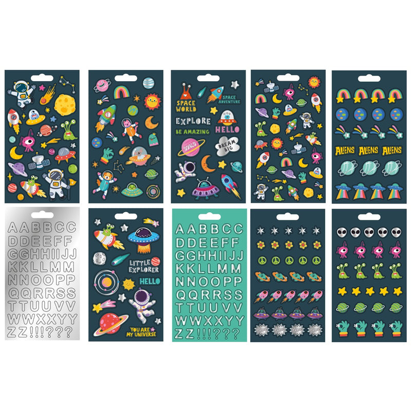 Stickerblok - 20 vellen - aliens