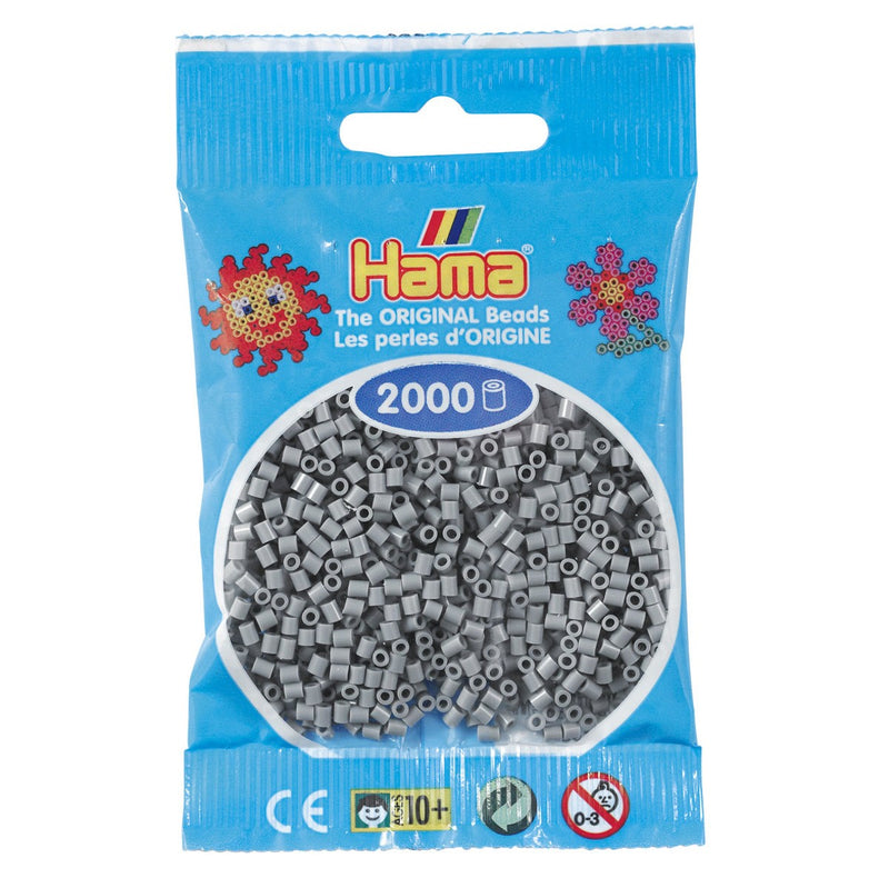 Hama Mini - strijkkralen - 2000 stuks - grey 17