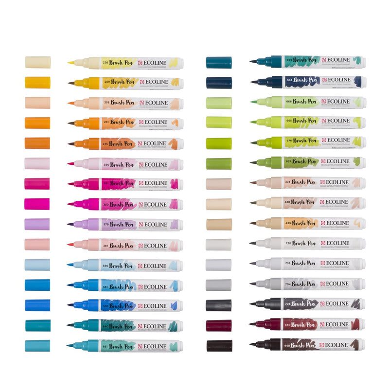 Ecoline Brush Pen set - 30 stuks - additioneel