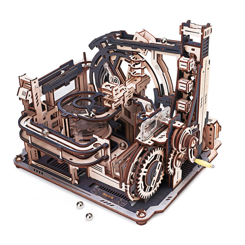 Robotime houten 3D puzzel - Marble Run Spaceport