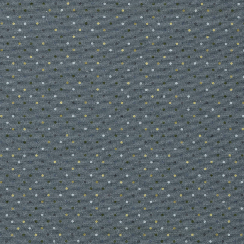 Stof katoen - 50x70 cm - stippen blauw