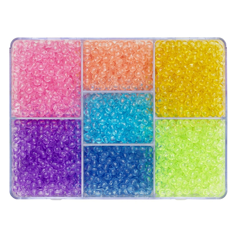 Kralenmix - acryl - 7 kleuren - transparante mix