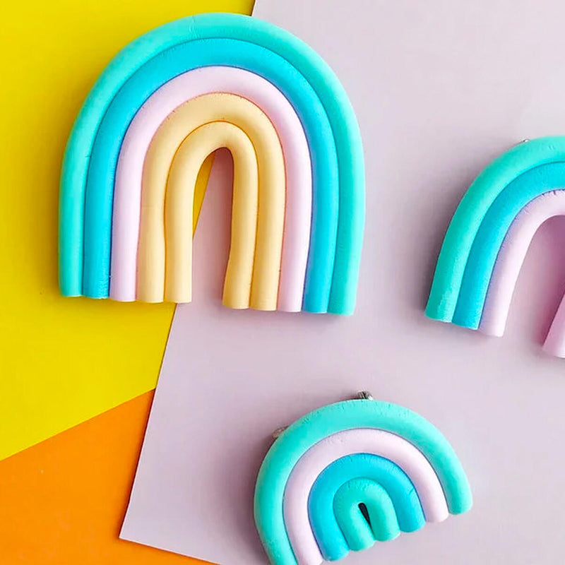 FIMO rainbow pin