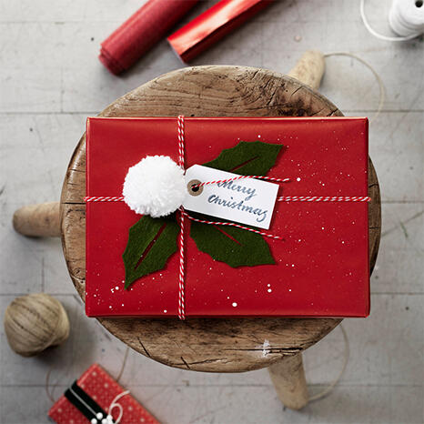 cadeau met pompons