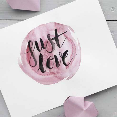 valentijnskaart met handlettering