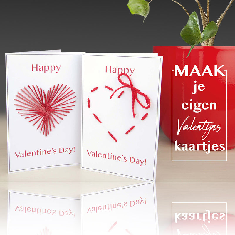 een geborduurde valentijnskaart