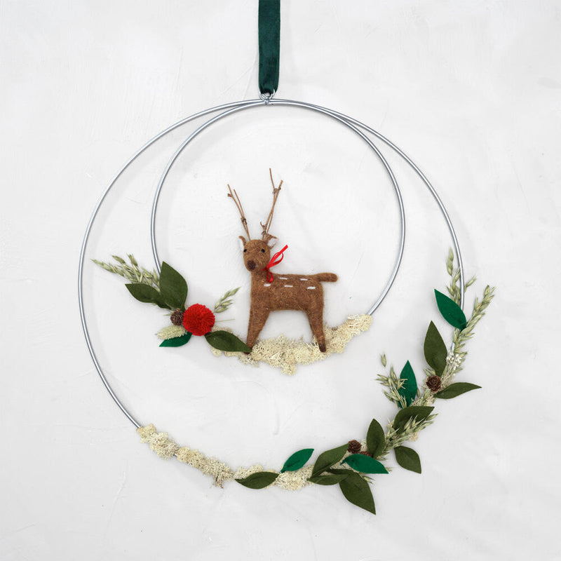 kerstkrans met hertje