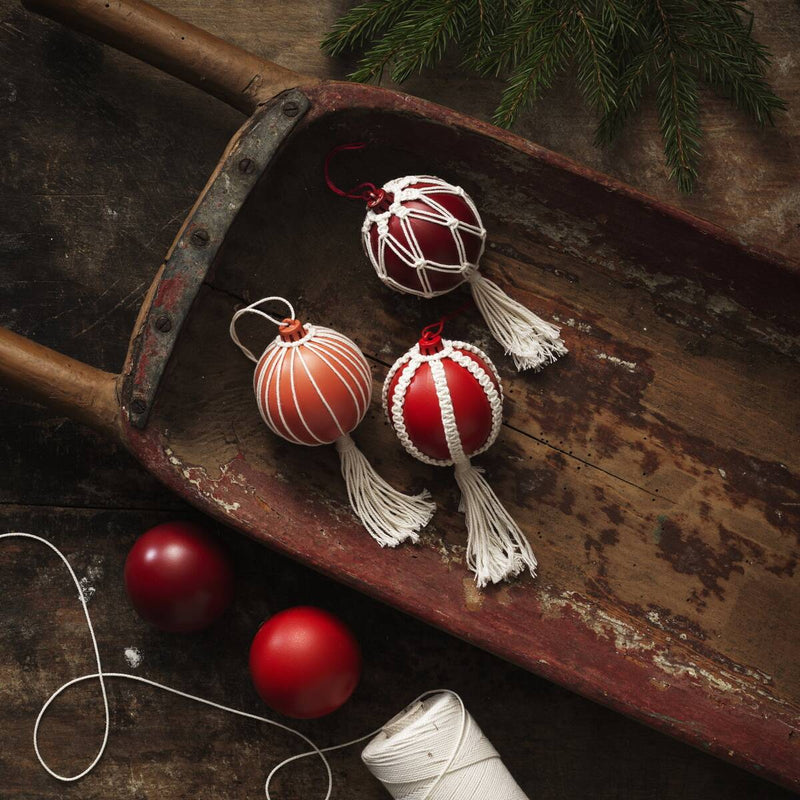 macramé kerstballen