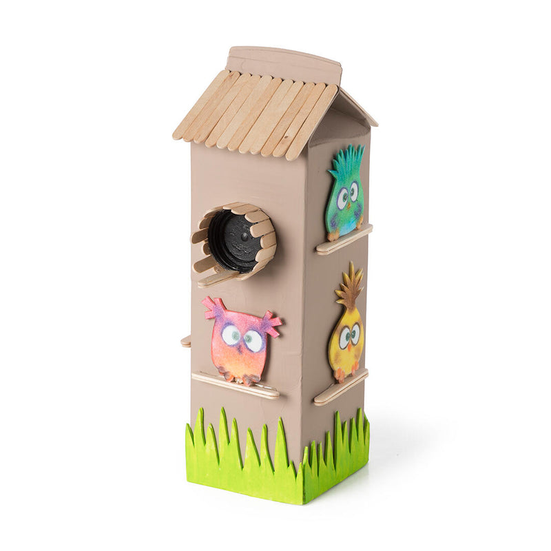 een melkpak vogelhuis (budget)