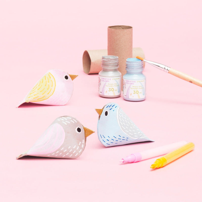 vogeltjes van toiletrollen