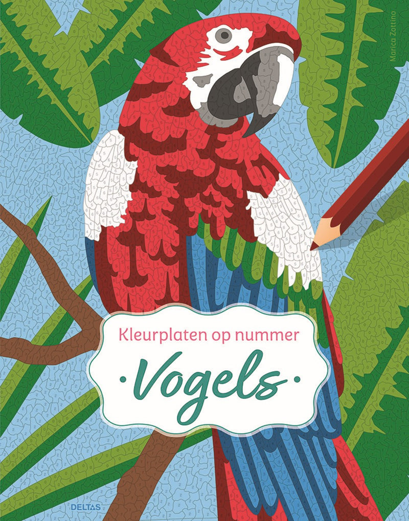 Kleurboek - Kleurplaten op nummer - vogels