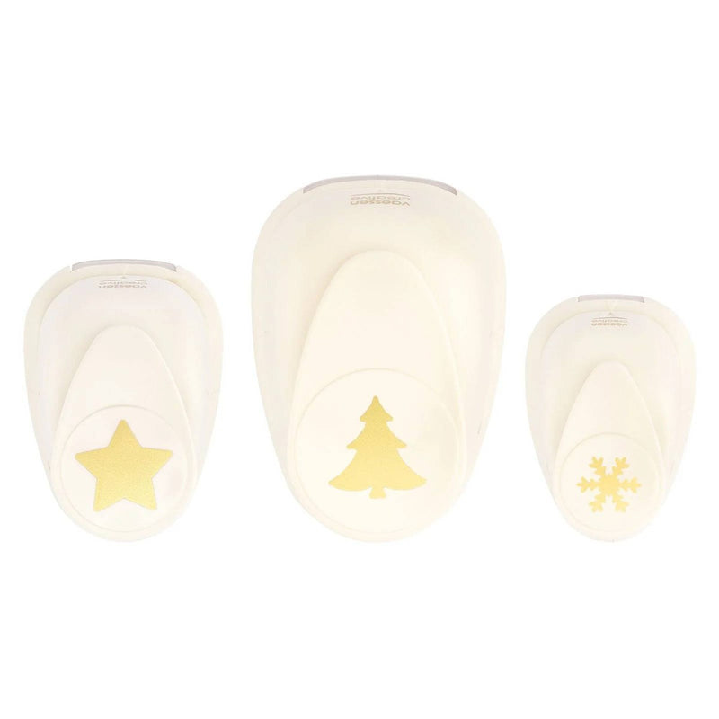 Vaessen Creative figuurpons set - kerst - 3 stuks