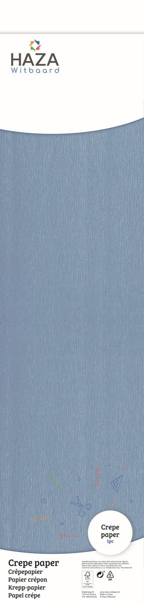 Crêpepapier - middenblauw