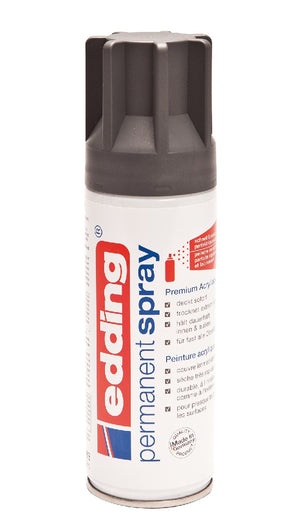 edding 5200 permanent spray - 200 ml - mat - antraciet