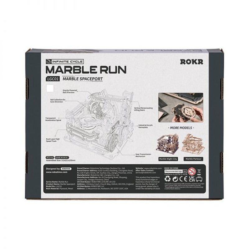 Robotime houten 3D puzzel - Marble Run Spaceport