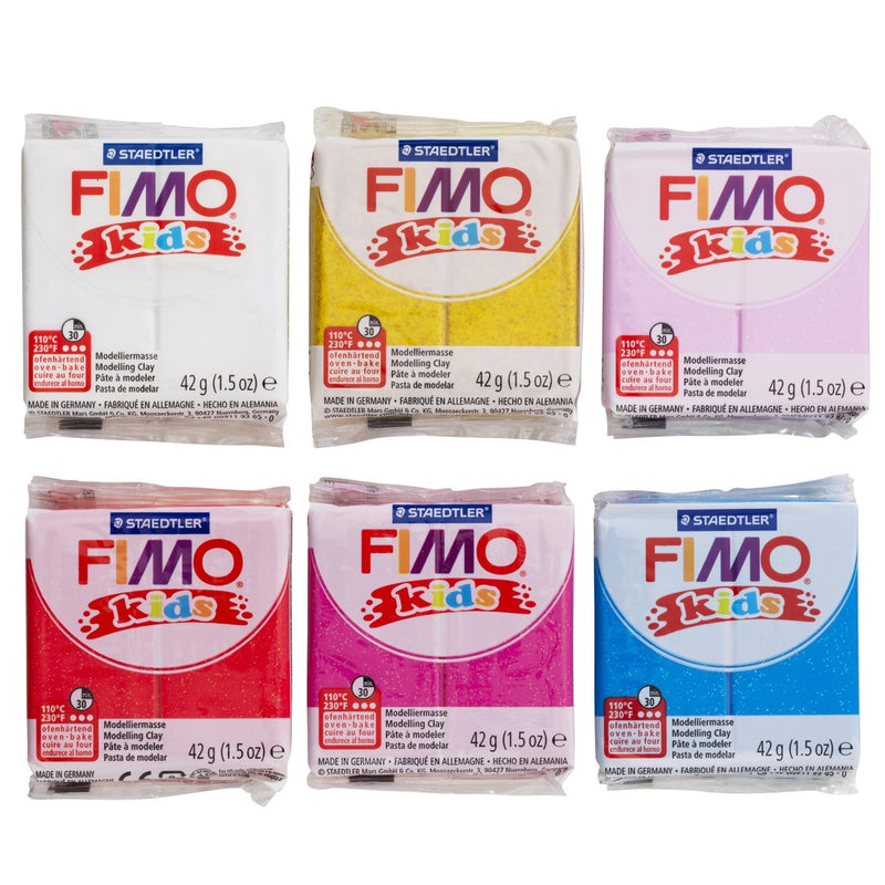 FIMO Kids set - 6 kleuren - glitter