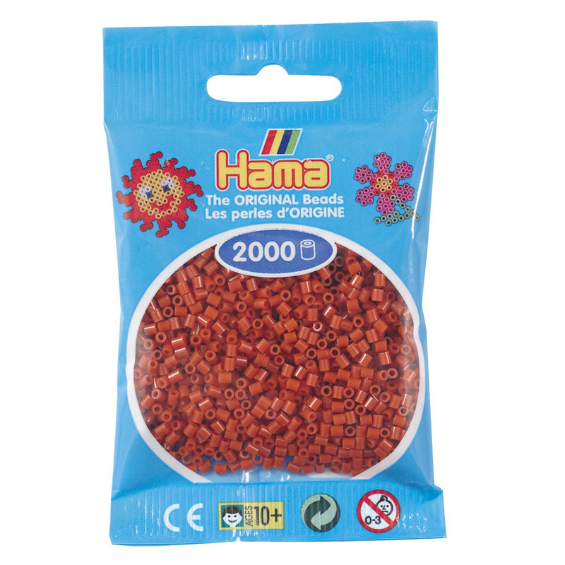 Hama Mini - strijkkralen - 2000 stuks - reddish brown 20