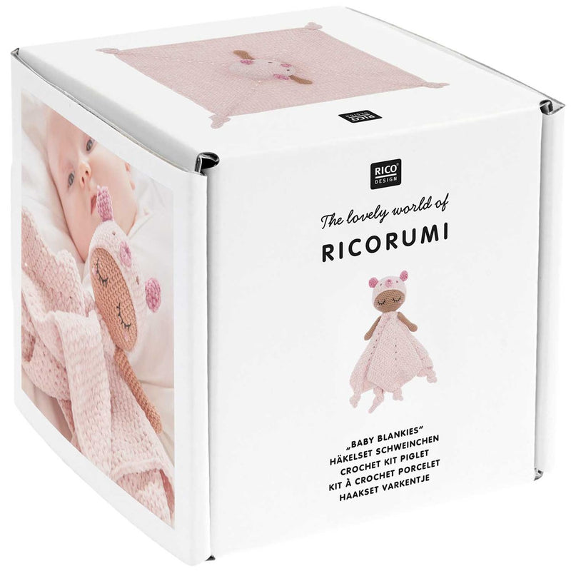 Ricorumi haakpakket Baby Blankies - varkentje