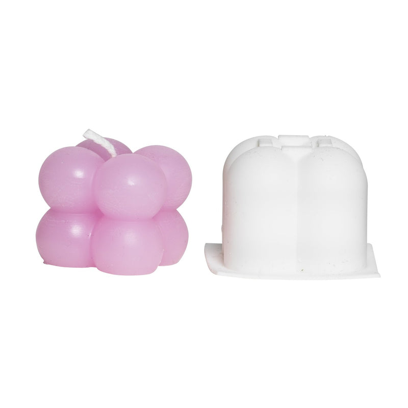 Kaarsen gietmal - siliconen - 2 stuks - bollen klein