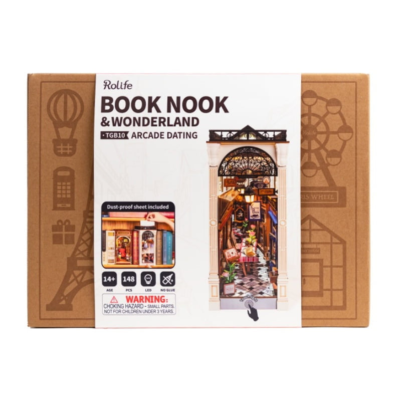 Robotime houten 3D puzzel - book nook - Arcade Dating