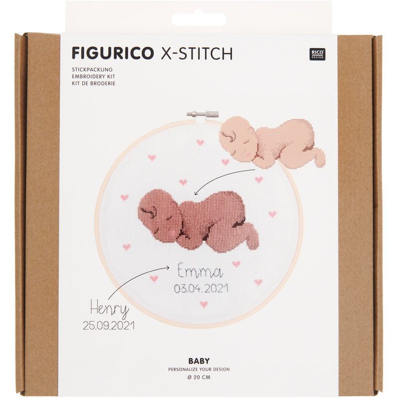 Borduurpakket - 20 cm - baby