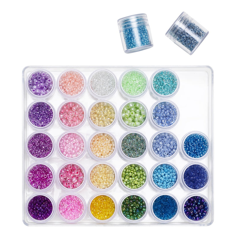 Rocailles - 30 potjes - mix van kleuren en maten