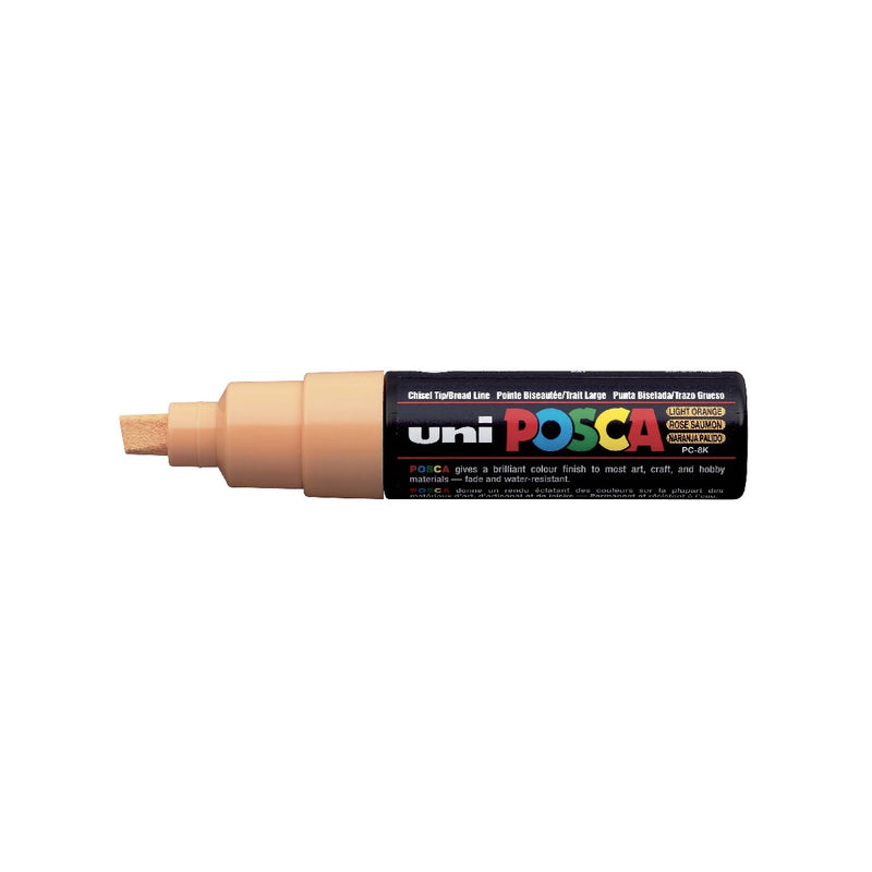 POSCA acrylmarker - beitelpunt PC-8K - 8 mm - lichtoranje