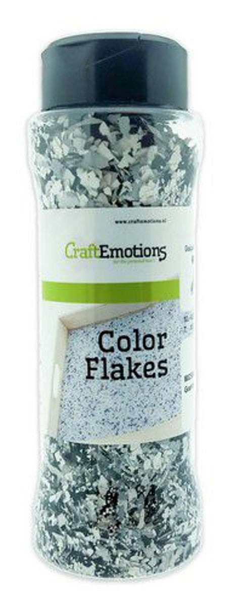 CraftEmotions Color Flakes - zwart en wit