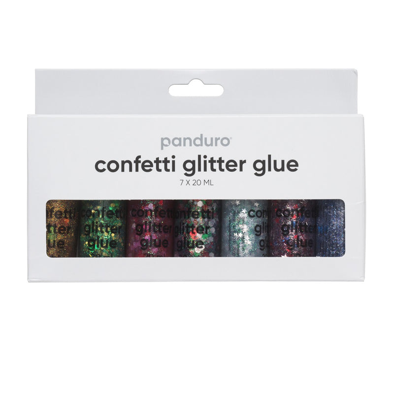 Glitterlijm 7x20 ml - mix