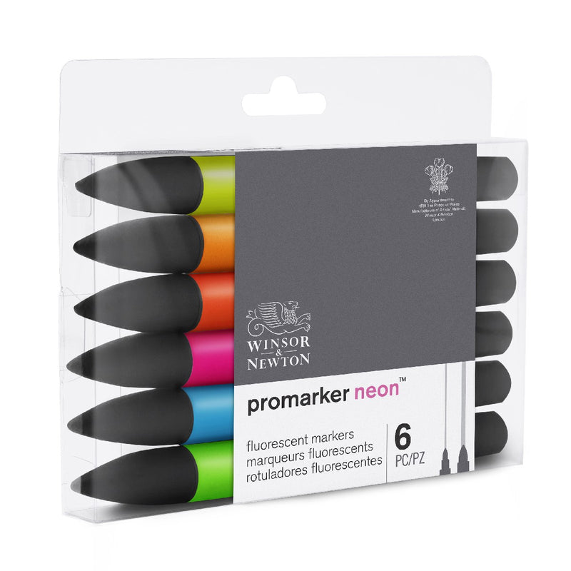 Winsor & Newton Promarker - 6 stuks - fluor tones