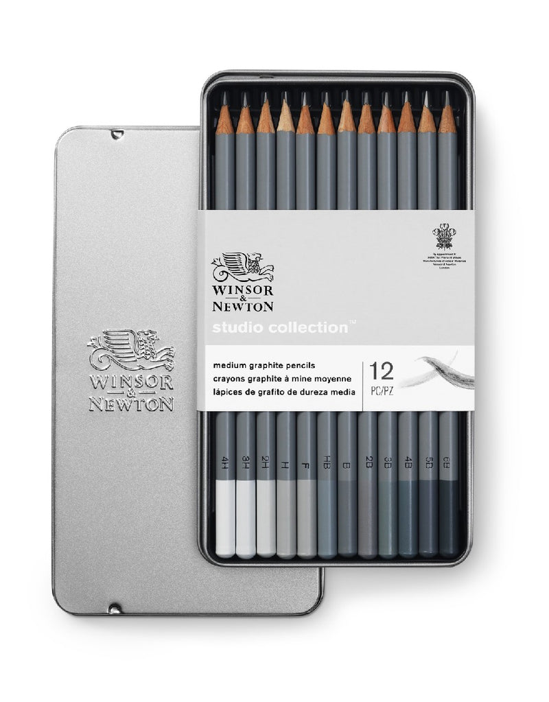 Winsor & Newton Studio - grafietpotloden - 12 stuks