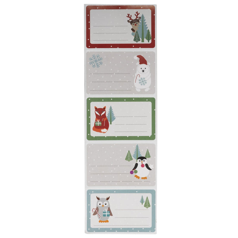 Cadeau etiketten - 100 stuks - bosdieren