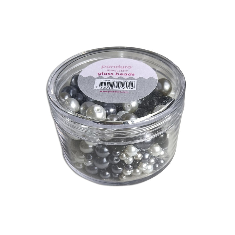 Glaskralen - 130 gram - grijze mix