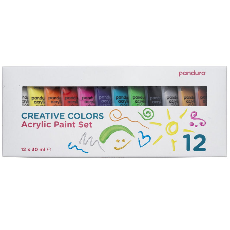Panduro acrylverf 12x 30 ml - kids