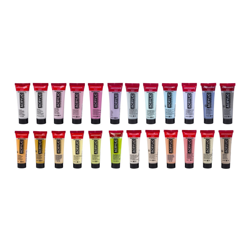 Amsterdam acrylverf set - 24 stuks - pastel